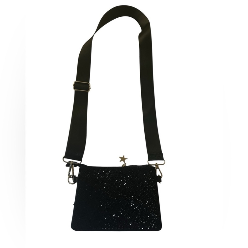 Vintage Havana Black Crossbody Bag with Gold Star Accent - Picture 2 of 6